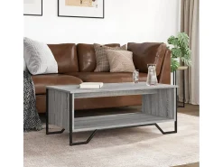 Mesa de centro madera de ingeniería gris Sonoma 100x51x40 cm