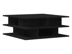 Mesa de centro madera de ingeniería negro 70x70x29 cm