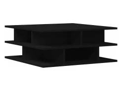 Mesa de centro madera de ingeniería negro 70x70x29 cm