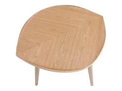Mesa de centro madera en forma de hoja L60 cm PHYLL