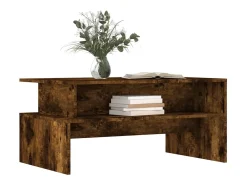 Mesa de centro madera ingeniería roble ahumado 90x55x42,5 cm