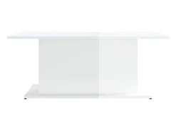 Mesa de centro madera ingeniería blanco brillo 102x55,5x40 cm