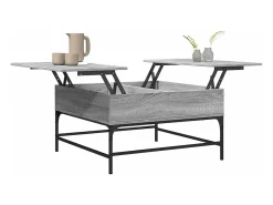 Mesa de centro madera ingeniería gris Sonoma 80x80x45 cm