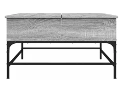 Mesa de centro madera ingeniería gris Sonoma 80x80x45 cm