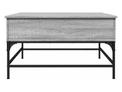 Mesa de centro madera ingeniería gris Sonoma 80x80x45 cm
