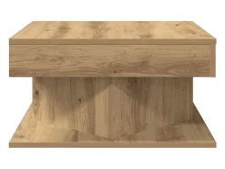 Mesa de centro madera ingeniería roble artisan 55x55x30 cm