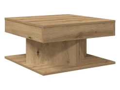 Mesa de centro madera ingeniería roble artisan 55x55x30 cm
