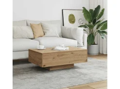Mesa de centro madera ingeniería roble artisan 85x55x31 cm
