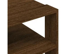 Mesa de centro madera ingeniería roble marrón 59,5x59,5x40 cm