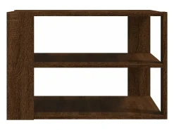 Mesa de centro madera ingeniería roble marrón 59,5x59,5x40 cm