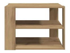 Mesa de centro madera ingeniería roble artesanal 58x58x40 cm