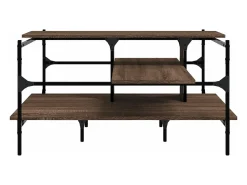 Mesa de centro madera ingeniería roble marrón 100x100x48,5 cm