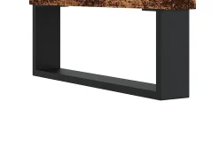 Mesa de centro madera ingeniería madera envejecida 90x49x45 cm