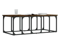 Mesa de centro madera ingeniería roble ahumado 100x50x35,5 cm
