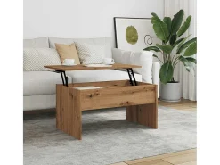 Mesa de centro madera ingeniería roble artisan 80x50,5x41,5 cm