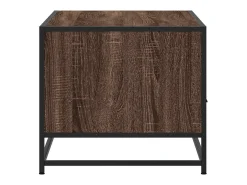 Mesa de centro madera ingeniería metal roble marrón 100x50x45cm