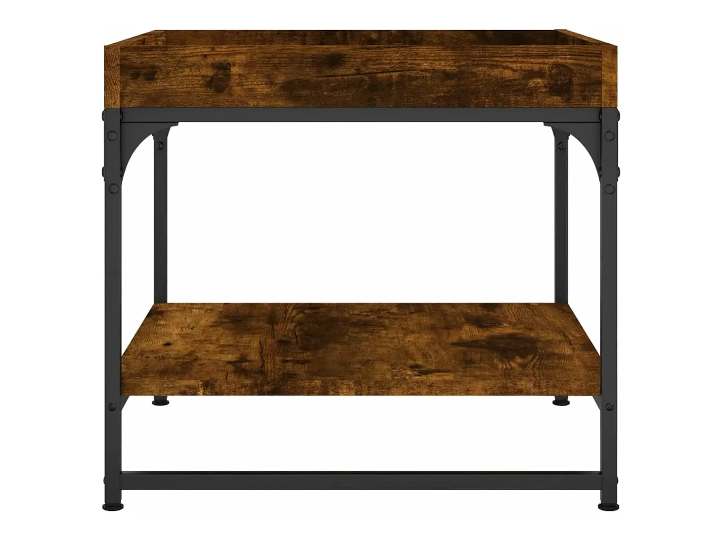 Mesa de centro madera ingeniería roble ahumado 49,5x49,5x45 cm
