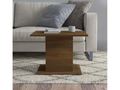 Mesa de centro madera ingeniería marrón roble 55,5x55,5x40 cm