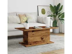 Mesa de centro madera ingeniería envejecida 102x55,5x40 cm