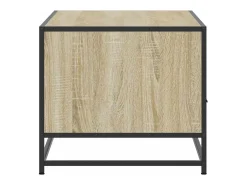 Mesa de centro madera ingeniería metal roble Sonoma 100x50x45cm