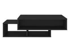 Mesa de centro madera ingeniería negra 105x55x32 cm ES83795