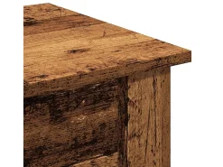Mesa de centro madera ingeniería madera envejecida 40x40x42 cm