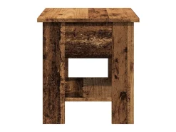 Mesa de centro madera ingeniería madera envejecida 40x40x42 cm