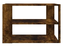 Mesa de centro madera ingeniería roble ahumado 58x58x40 cm
