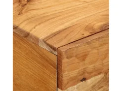 Mesa de centro madera maciza de acacia 80x50x40 cm