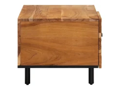 Mesa de centro madera maciza de acacia 80x50x40 cm