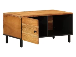 Mesa de centro madera maciza de acacia 80x50x40 cm