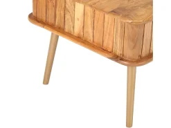 Mesa de centro madera maciza de acacia 100x50x40 cm
