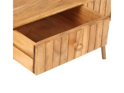 Mesa de centro madera maciza de acacia 100x50x40 cm