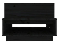 Mesa de centro madera maciza de pino negro 80x55x40,5 cm