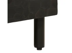 Mesa de centro madera maciza de mango negra 80x54x40 cm