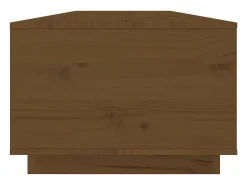Mesa de centro madera maciza de pino marrón miel 100x50x35 cm