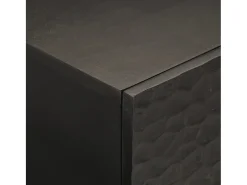 Mesa de centro madera maciza de mango negra 100x54x40 cm