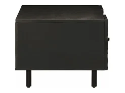 Mesa de centro madera maciza de mango negra 100x54x40 cm