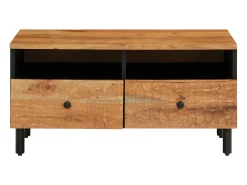 Mesa de centro madera maciza de acacia 80x54x40 cm