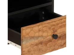 Mesa de centro madera maciza de acacia 80x54x40 cm