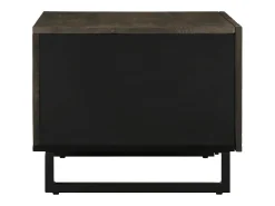 Mesa de centro madera maciza de mango negra 80x50x40 cm