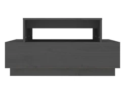 Mesa de centro madera maciza de pino gris 80x55x40,5 cm