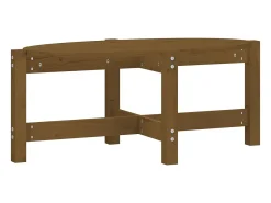 Mesa de centro madera maciza de pino marrón miel 87x48x35 cm