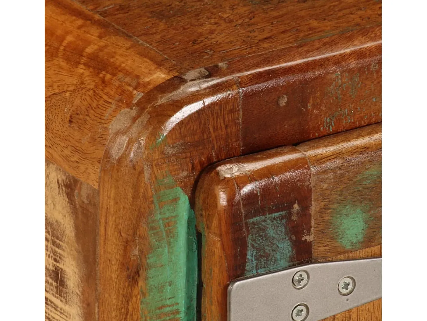 Mesa de centro madera maciza reciclada 85x55x40 cm