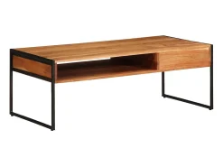Mesa de centro madera maciza acacia 110x55x40 cm