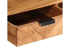 Mesa de centro madera maciza acacia 110x55x40 cm