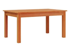 Mesa de centro madera maciza de pino marrón cera 80x50x40 cm