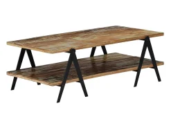 Mesa de centro madera maciza reciclada 115x60x40 cm