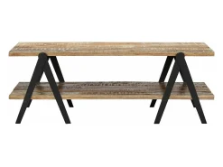Mesa de centro madera maciza reciclada 115x60x40 cm