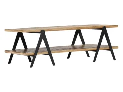 Mesa de centro madera maciza reciclada 115x60x40 cm
